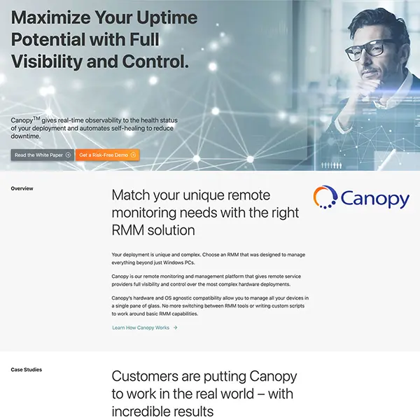 Screenshot of Banyan Hills Technologies homepage